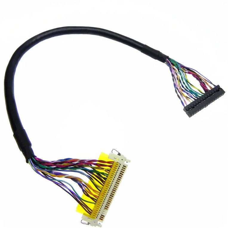 Lvds Harness 30 Pin Connector Kabel Jacket UL VW-1 Kabel Assembly Produksi