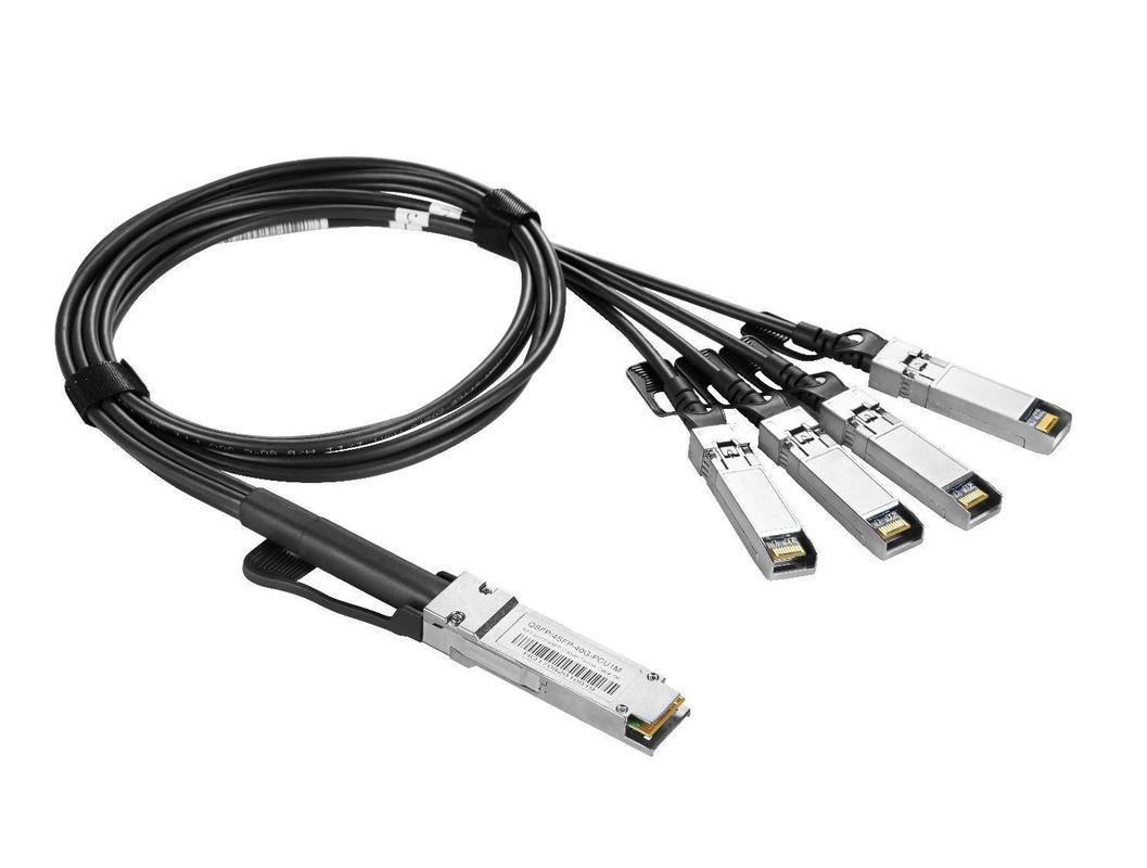 Rakitan Kabel DAC 1m 30awg Kabel Terpasang Langsung QSFP-40G SFP 10g-1m Pasif 40g Qsfp+Ke 4*Sfp+ 4x10gsfp+ Breakout Twinax