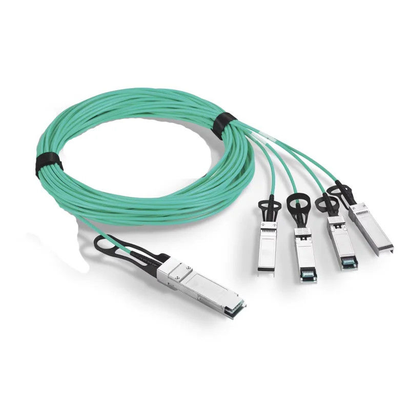 QSFP-40G 200G QSFP-DD ke 2*QSFP28 DAC Q4S56-200G PVC/LSZH 0.5m~5m Perakitan Kabel Produsen Wire Harness