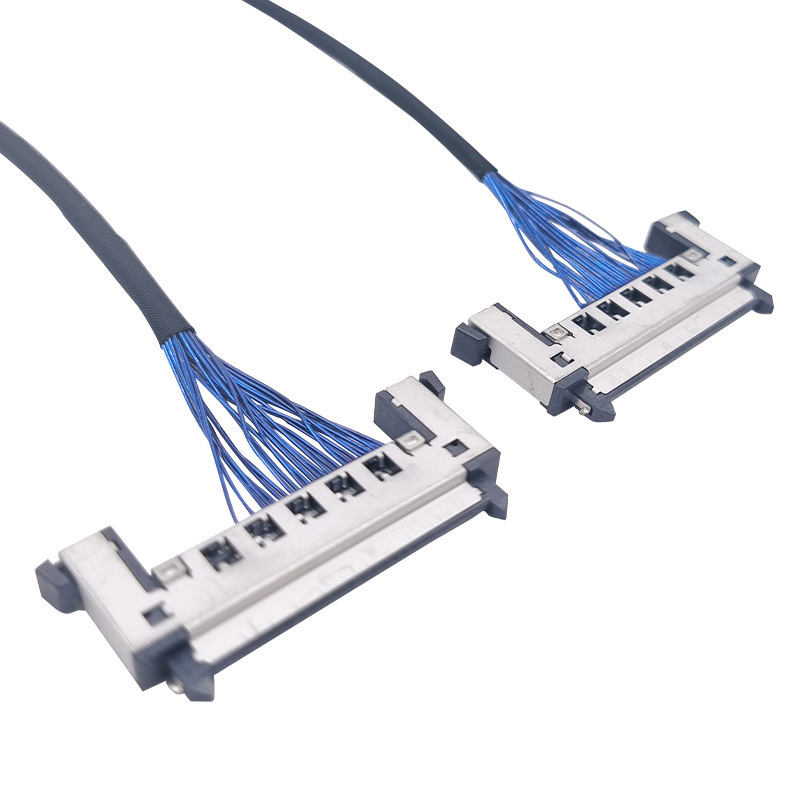 Kabel Kustom Presisi Tinggi Untuk Tampilan LVDS Koaksial Ultra-Tipis, Solusi Kawat Berlapis Perak Layar LED