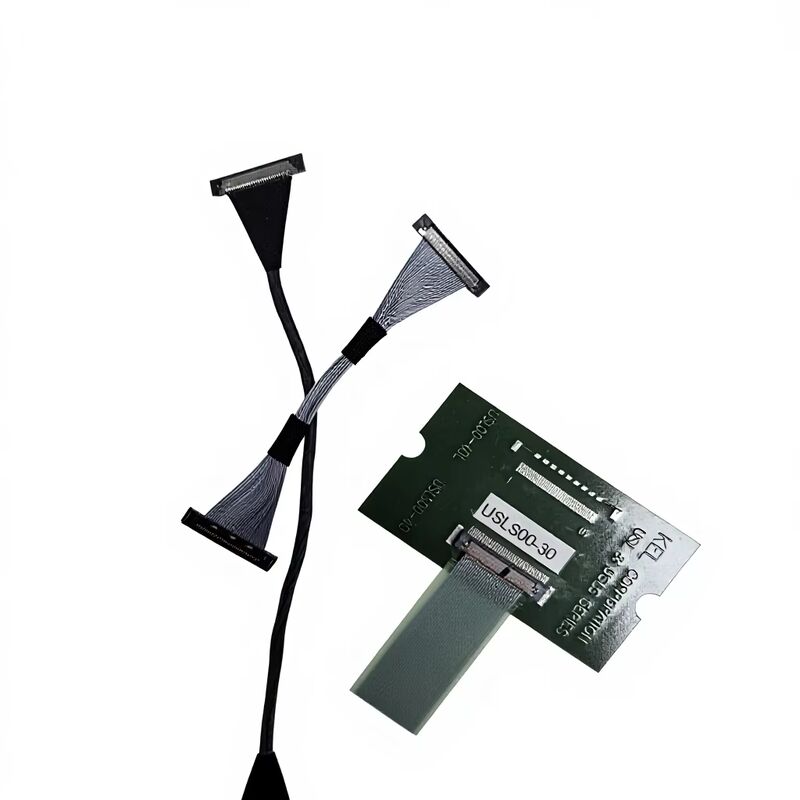 USLS20-30-010-B 30 Pin Micro Coax LVDS Kabel untuk Transmisi Berkecepatan Tinggi dengan Pitch Custom Assembly 0.4mm