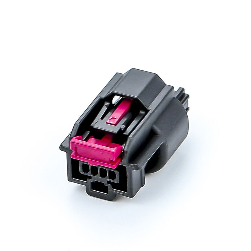 Molex 34967-4021 4-Pin Black Automotive Connector Housing dengan Klip Kunci Merah, Konektor Molex Asli