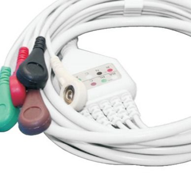 Tombol Kabel Jepret EKG Terapi Fisik Kabel Elektroda OEM