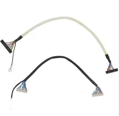 Kabel Micro Coaxial Lvds 20 30 40 Pin Custom Lcd Screen Micro Coaxial Lvds Ipex Display Kabel untuk Panel Lcd