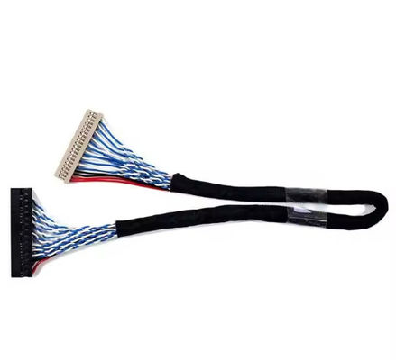 100% Tes 1.25mm 2.0mm Pitch 20 30 40 Pin Konektor LVDS Shielded Wire LCD Display Kabel Majelis