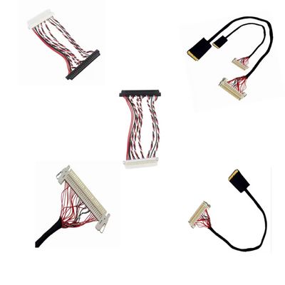 LVDS Harness Flexible Cable Assembly Manufacture dengan UL VW-1 Rating dan 1.0A-2.5A Current