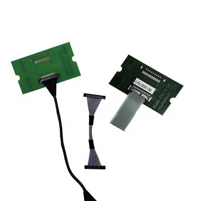 USLS20-30-010-B 30 Pin Micro Coax LVDS Kabel untuk Transmisi Berkecepatan Tinggi dengan Pitch Custom Assembly 0.4mm