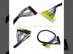 Lvds Harness 30 Pin Connector Kabel Jacket UL VW-1 Kabel Assembly Produksi