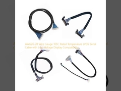 AWG26-28 Kabel serial LVDS dengan suhu nominal 105C dengan kompatibilitas tampilan tegangan rendah