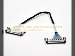 300V Nominasi Tembaga Konduktor LVDS Kabel Flame Retardant PVC Jacket UL VW-1