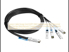 Desain Kabel Kustom Dan Interkoneksi QSFP-100G Oleh Produsen Wire Harness Profesional | Mendukung Transfer Data Kepadatan Tinggi, Crosstalk Rendah Dalam Sistem Sakelar Inti